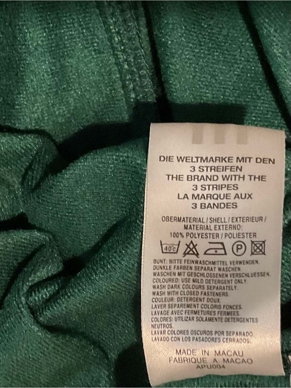 Adidas Youth L 14/16 Green Black Wrestling Track Jacket Full Zip Pockets - Picture 5 of 6